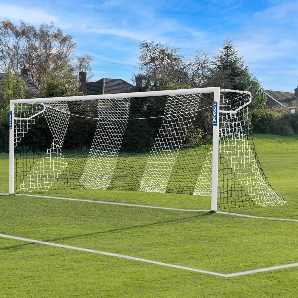 サッカー　ゴール Amazon | ストライプSoccer Goal Net – ホワイト/black-公式フル